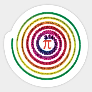 'Pi Spiral Mathematics' Funny Math Gift Sticker